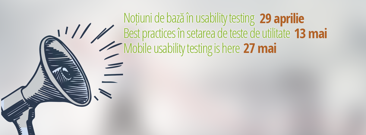 Webinarii gratuite despre usability testing 