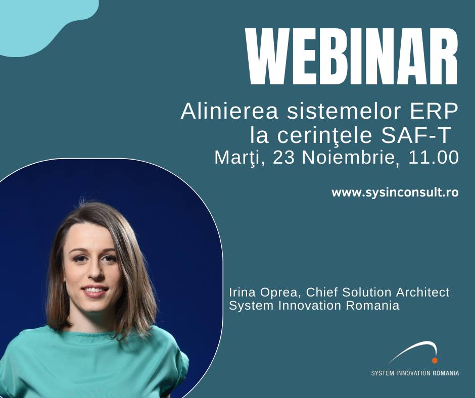 Alinierea sistemelor ERP la cerinţele SAF-T