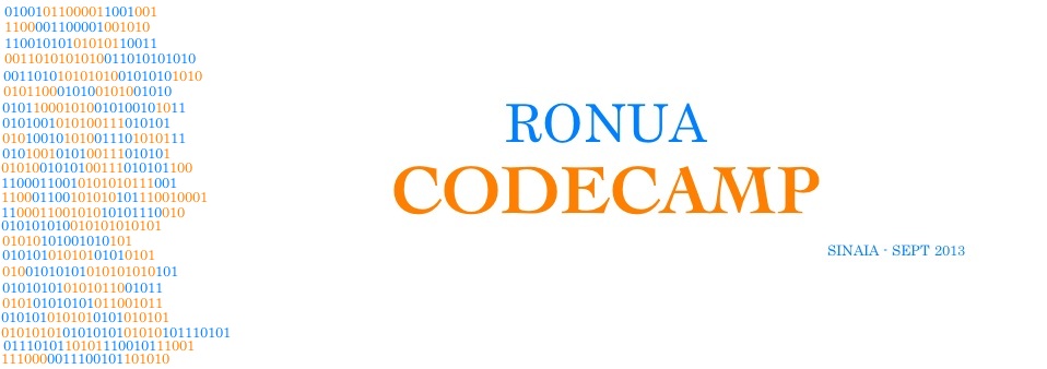 RONUA Codecamp – SINAIA 2013