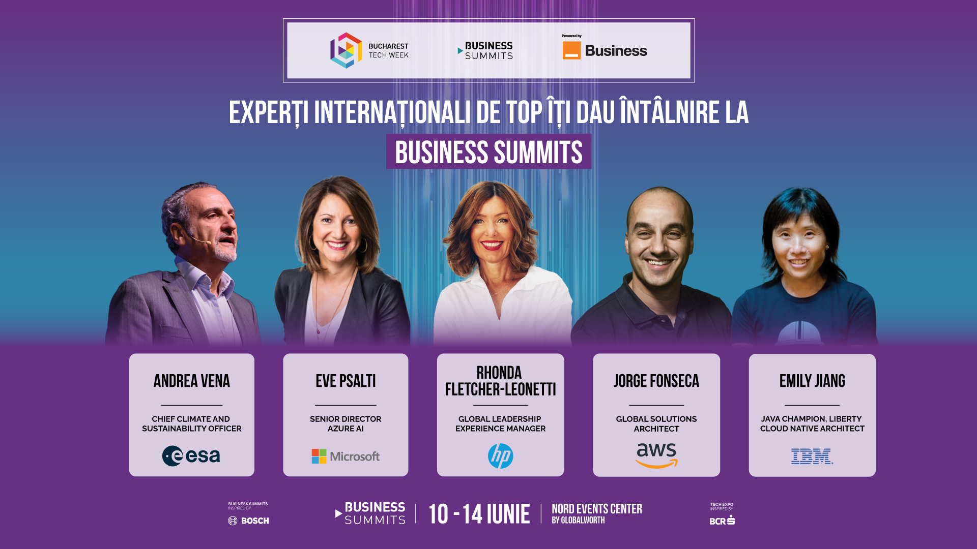 Bucharest Tech Week aduce în prim plan speakeri mondiali de elită la cele cinci summituri de business