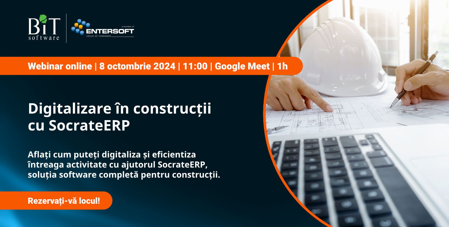 [Invitație Webinar] Digitalizare în construcții cu SocrateERP