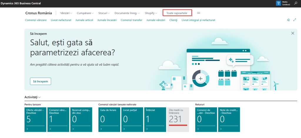 Business Central: Rapoarte Power BI gratuite