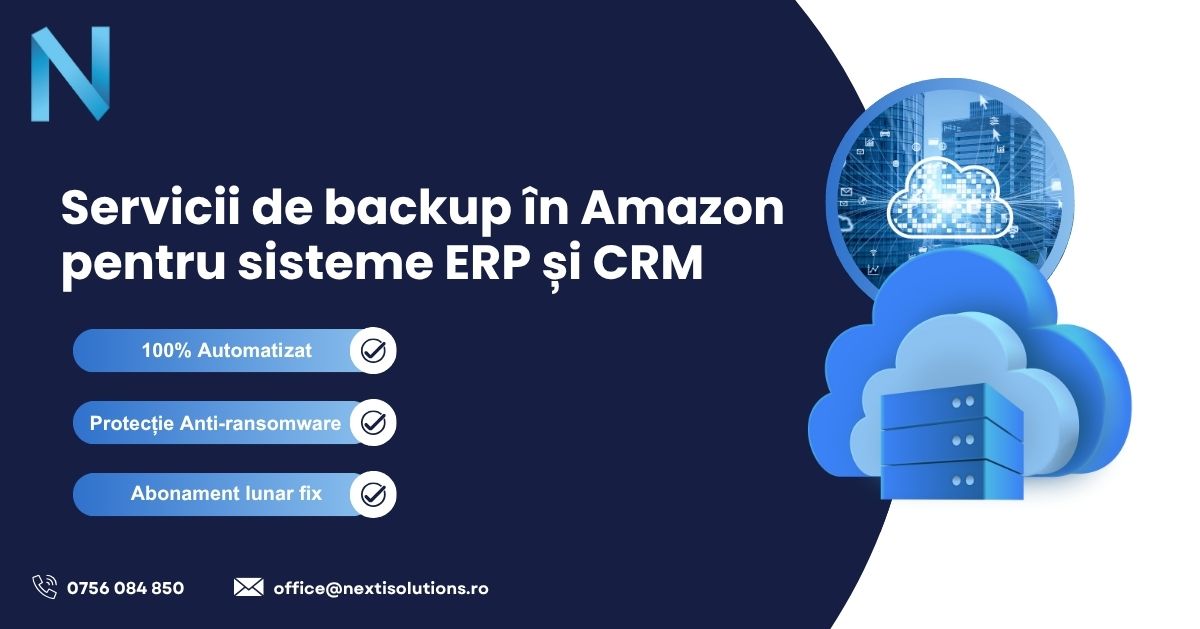 Next iSolutions a lansat un serviciu de backup în Amazon pentru sistemele ERP WinMENTOR și SoftOne