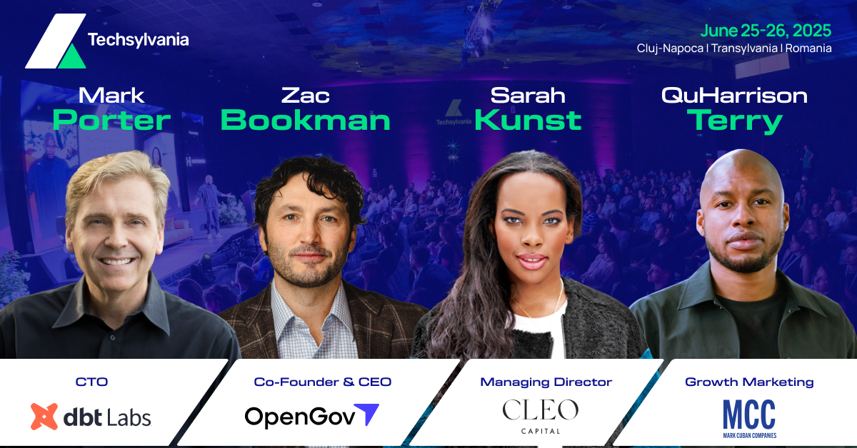 Revolut, Fitbit, GitHub, TikTok, OpenGov, Grab, Google, si multi altii  vin la Techsylvania - cel mai important eveniment de business și tehnologie din Europa de Est