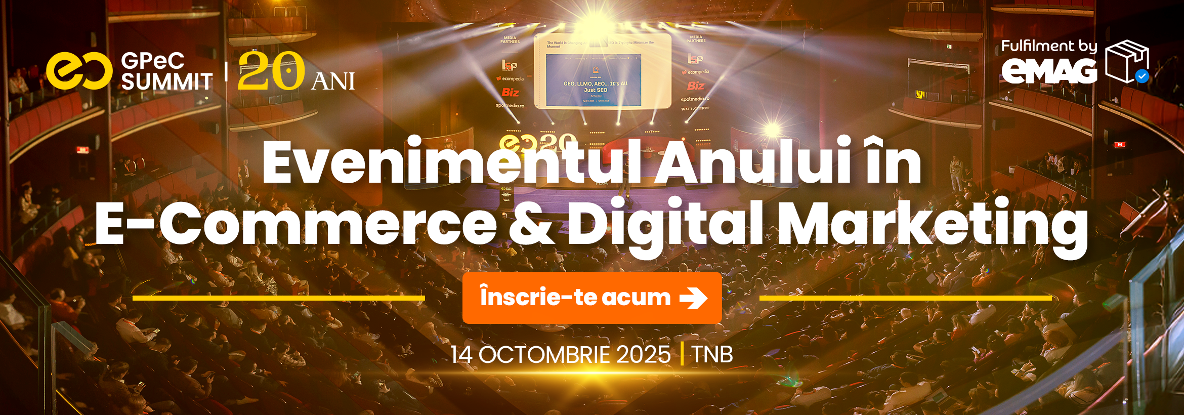 GPeC SUMMIT 14 Octombrie – ziua în care domeniile E-Commerce și Digital Marketing sărbătoresc două decenii împreună cu GPeC