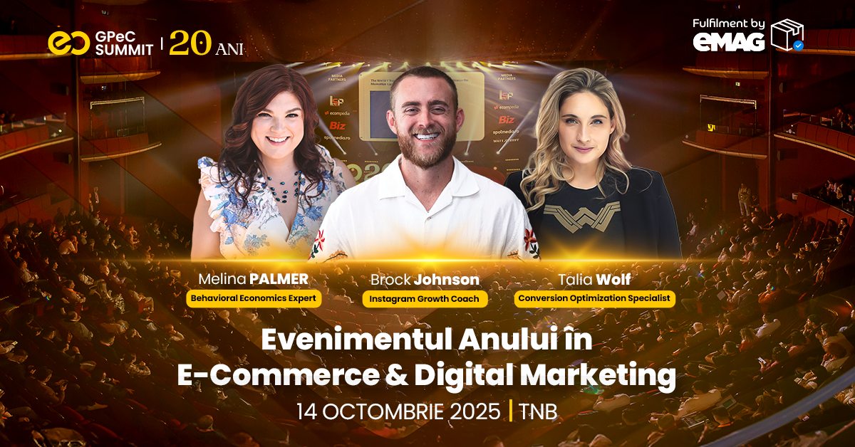 Primii speakeri internaționali confirmați la GPeC SUMMIT 14 Octombrie – ediția aniversară de 20 de ani a celui mai important eveniment de E-Commerce și Digital Marketing din regiune
