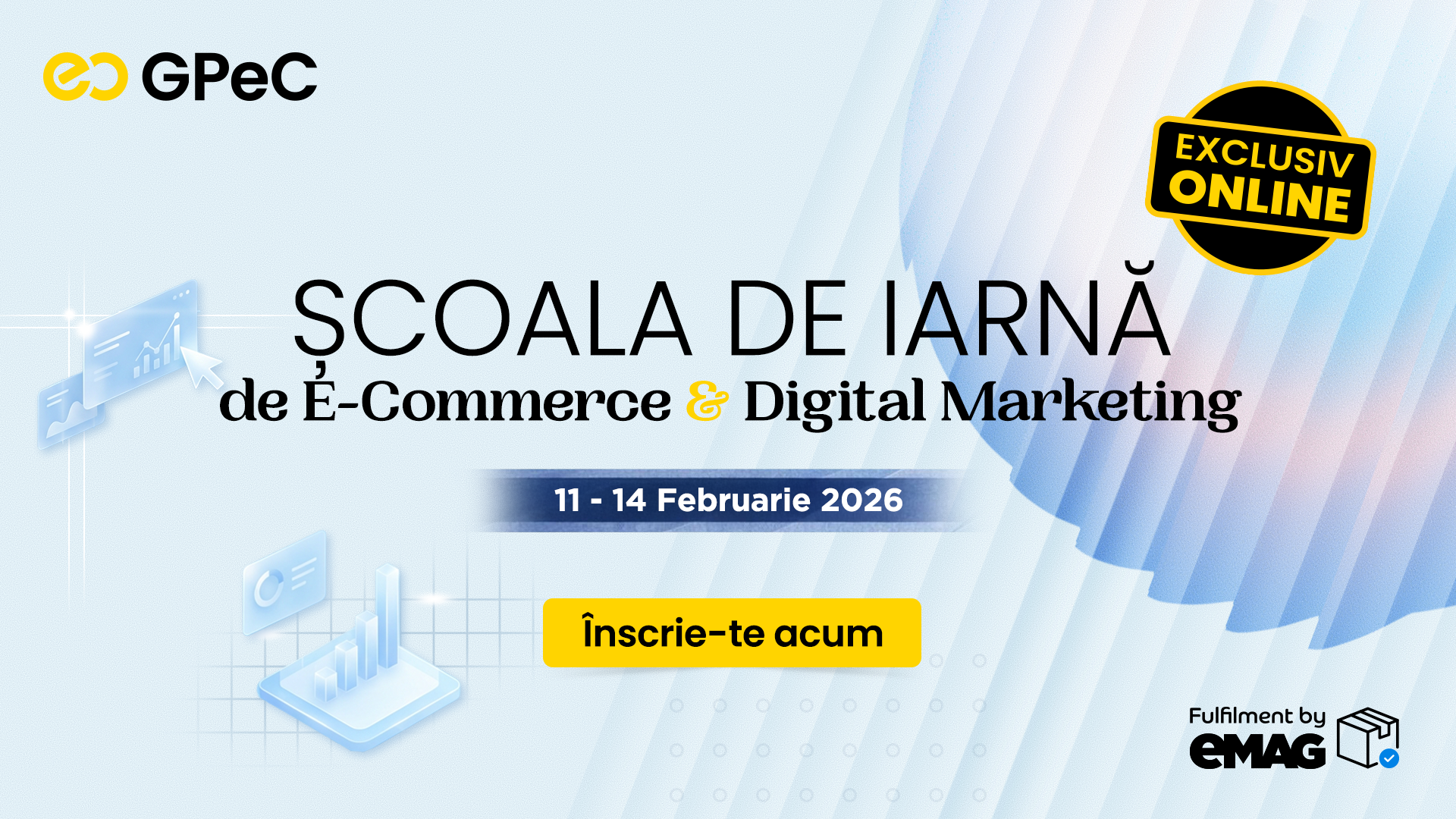 Dan Ariely, Avinash Kaushik, Mark Schaefer și Andy Crestodina sunt printre primii speakeri anunțați la Școala de Iarnă GPeC 11-14 Februarie 2026