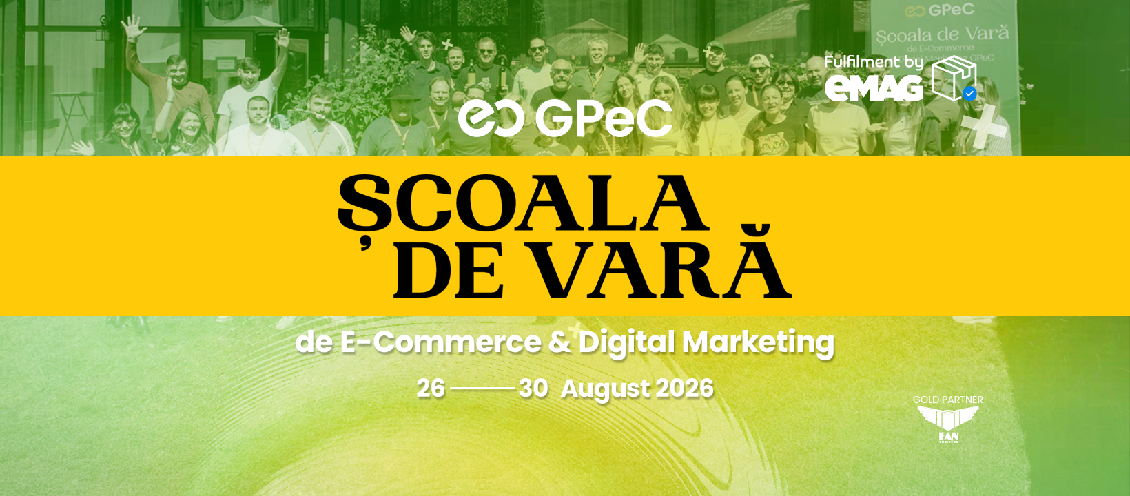 Școala de Vară GPeC 26 - 30 august 2026: 4 zile de cursuri de E-Commerce și Digital Marketing, networking, inspirație și schimb de idei