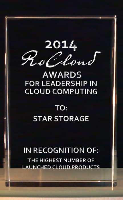 Star Storage primeste de la Asociatia Romana pentru Cloud Computing (RoCloud) premiul pentru CEL MAI ACTIV FURNIZOR DE SERVICII CLOUD IN 2014