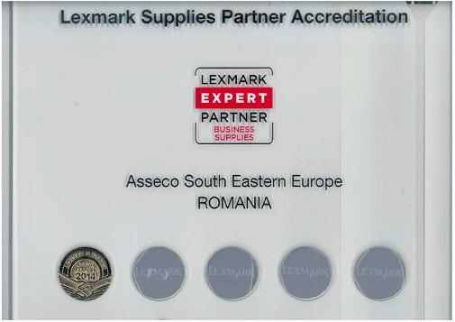 Asseco SEE România a fost acreditată ca LEXMARK EXPERT PARTNER BUSINESS SUPPLIERS