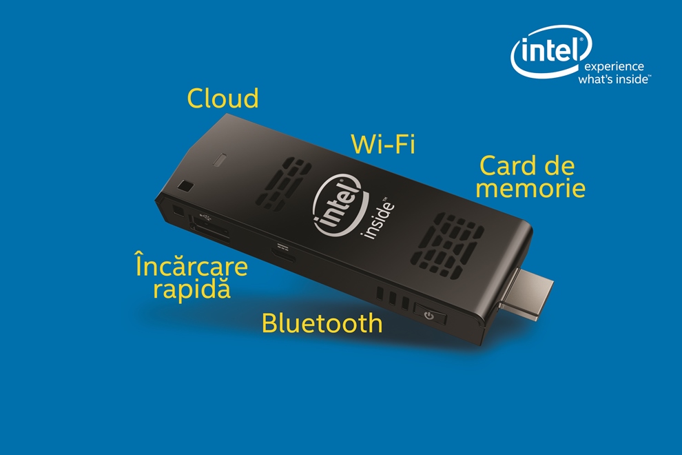 Intel® Compute Stick, cel mai mic computer din lume,  este disponibil în România