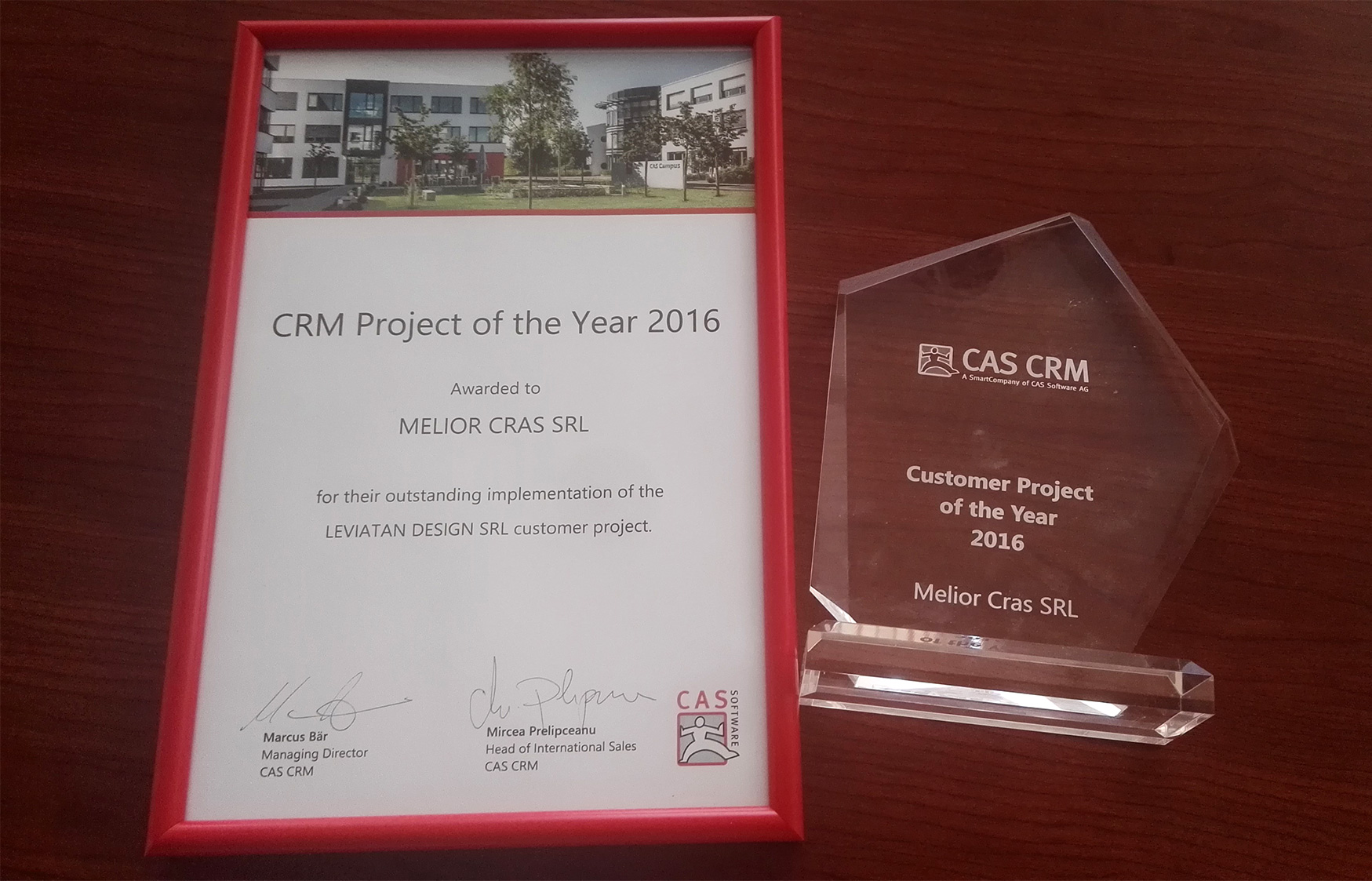 Melior Cras – premiul pentru cea mai bună implementare CRM a anului 2016